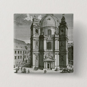 View of the Peterskirche 2 Inch Square Button