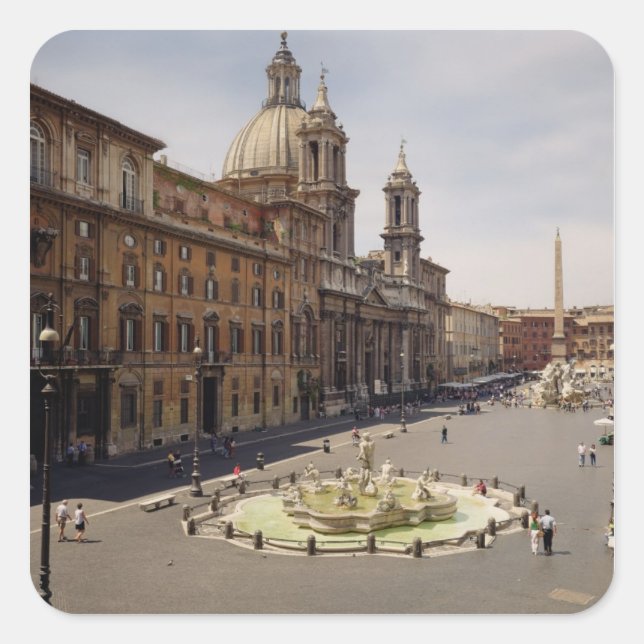 View of the piazza square sticker (Front)
