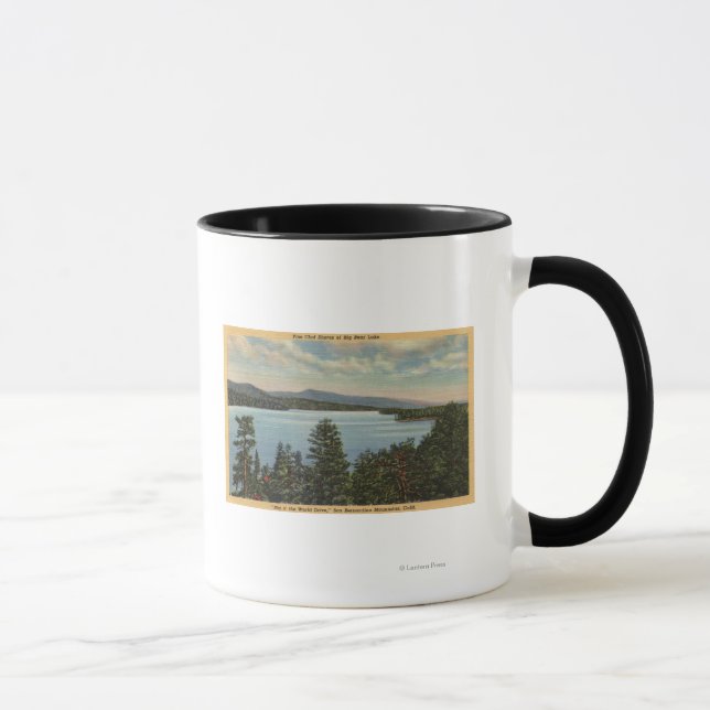 View of the Pine Clad Shores of Lake Mug (Right)