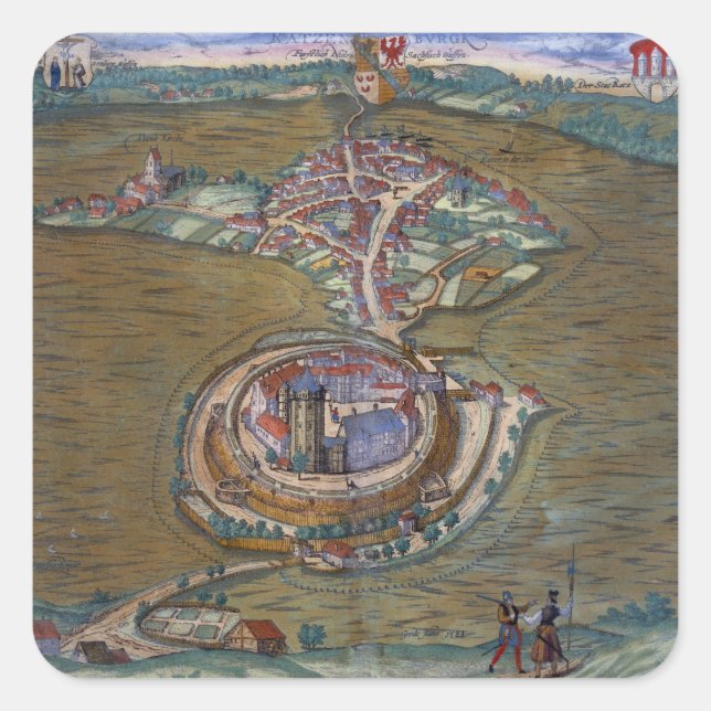 View of the Place de Louis le Grand, with one of t Square Sticker (Front)