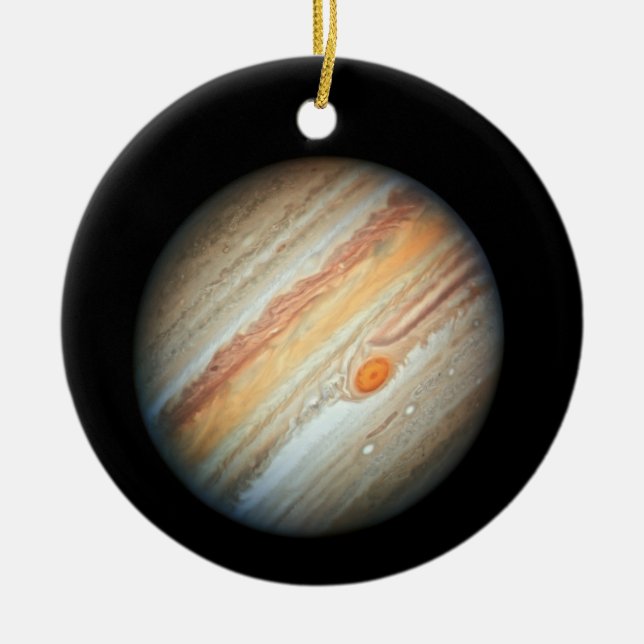 View of the Planet Jupiter (Hubble Telescope) Ceramic Ornament (Front)