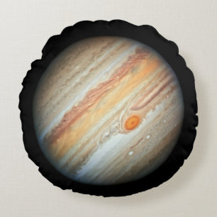 View of the Planet Jupiter (Hubble Telescope) Round Pillow