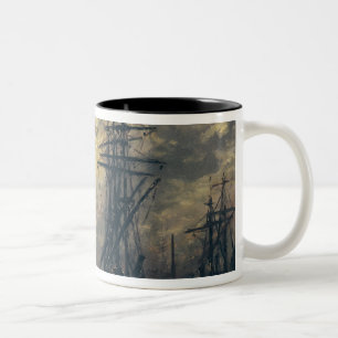 View of the Port, or The Windmills in Two-Tone Coffee Mug