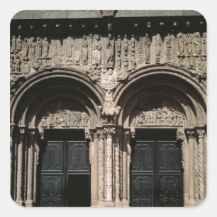 View of the Portico de las Platerias Square Sticker