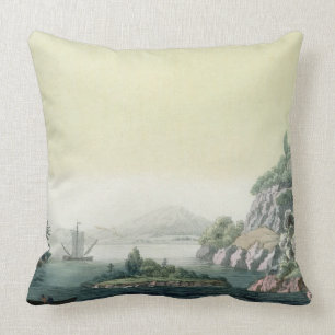 View of the Potomac river near Mount Vernon (colou Throw Pillow