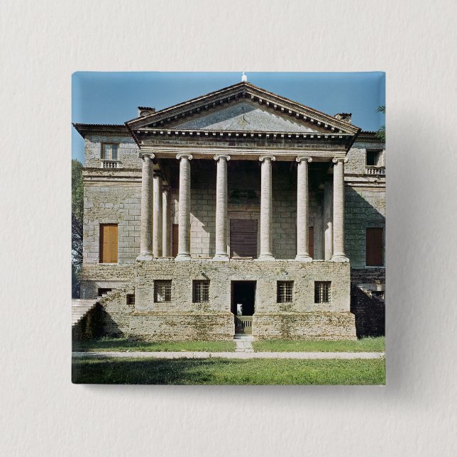 View of the principal facade, built in 1559-60 2 inch square button (Front)