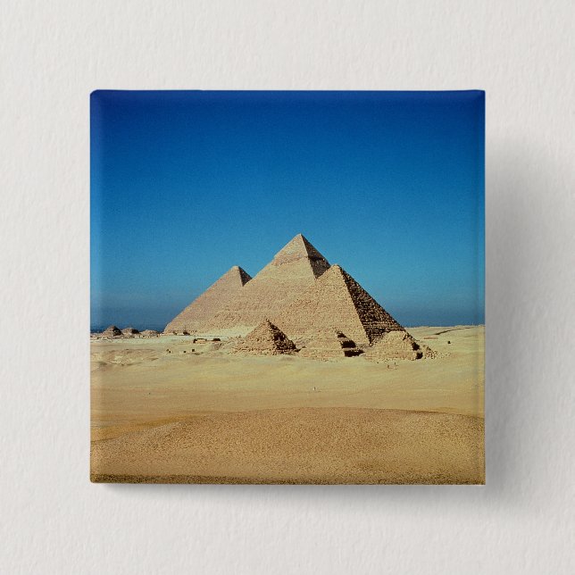 View of the Pyramids 2 Inch Square Button (Front)