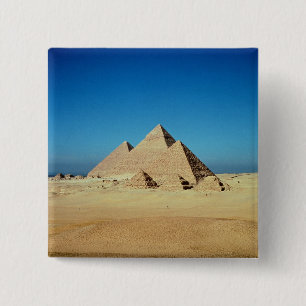 View of the Pyramids 2 Inch Square Button