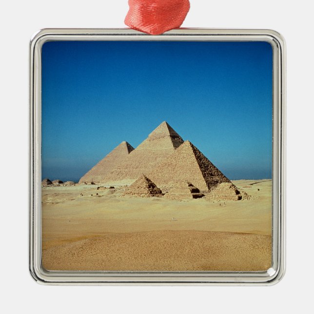 View of the Pyramids Metal Ornament (Front)