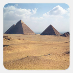 View of the Pyramids of Cheops Square Sticker