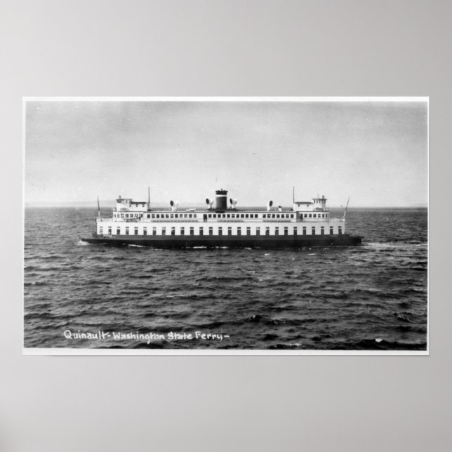 View of the Quinault Ferry Poster (Front)