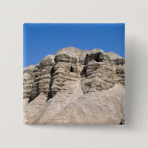 View of the Qumran Caves 2 Inch Square Button