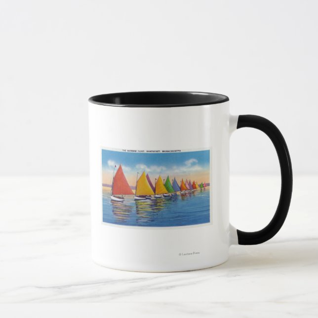 View of the Rainbow Sailboat Fleet Mug (Right)