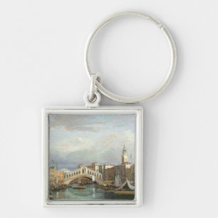 View of the Rialto Bridge in Venice Keychain