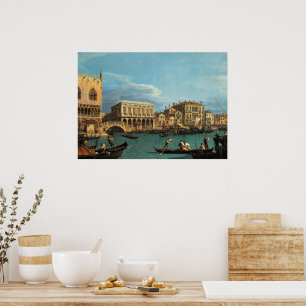 View of the Riva degli Schiavoni Venice Poster