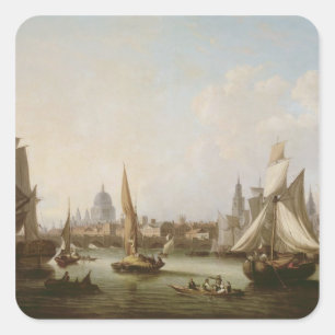 View of the River Thames Square Sticker