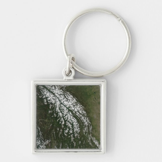 View of the Rocky Mountains Keychain (Front)