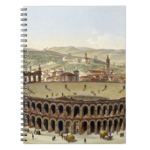 View of the Roman Amphitheatre, Verona, engraved b Notebook