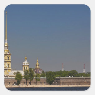 View of the Saints Peter and Paul Cathedral 2 Square Sticker