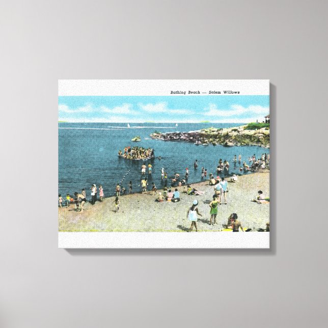 View of the Salem Willows Beach Canvas Print (Front)