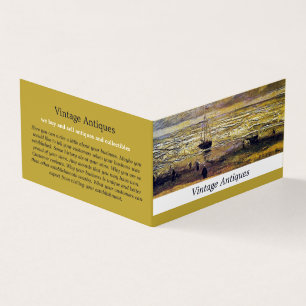 View Of The Sea At Scheveningen, Antique Store Business Card