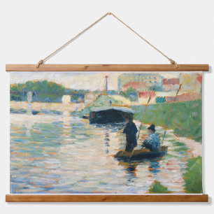 View of the Seine by Georges Seurat (ca. 1882–1883 Hanging Tapestry