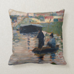 View of the Seine Throw Pillow