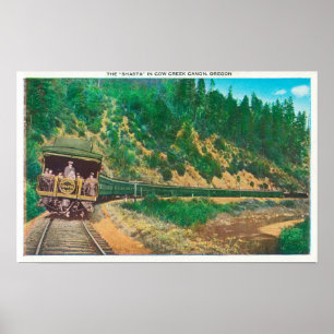View of the Shasta TrainCow Creek Canyon, OR Poster