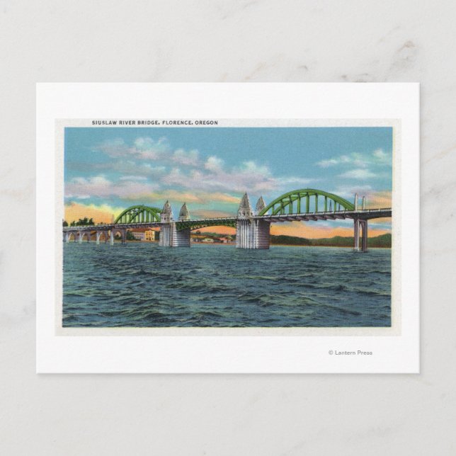 View of the Siuslaw River Bridge Postcard (Front)