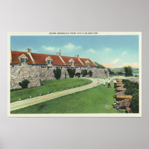 View of the South Barracks from the Flag Poster