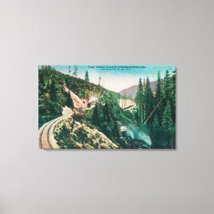 View of the Southern Pacific Railroad Loop Tunne Canvas Print