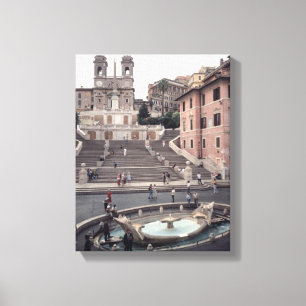 View of the Spanish Steps or Scalinata Canvas Print
