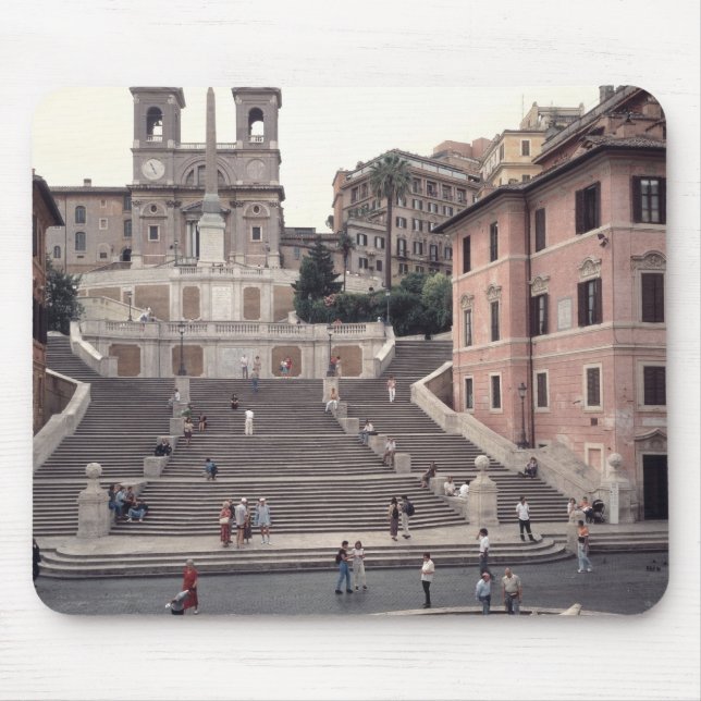 View of the Spanish Steps or Scalinata Mouse Pad (Front)