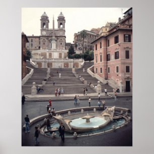View of the Spanish Steps or Scalinata Poster