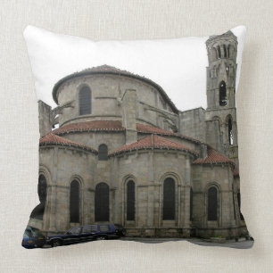 View of the spire of the church (photo) throw pillow