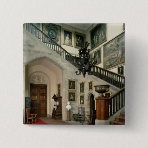 View of the Staircase Hall, 1812-15 2 Inch Square Button