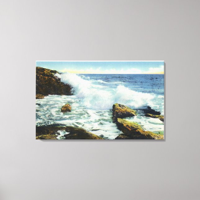 View of the Surf at Ocean Point Canvas Print (Front)