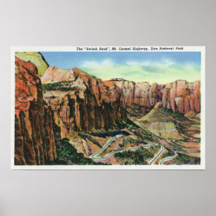 View of the Switch Back, Mt. Carmel Highway Poster