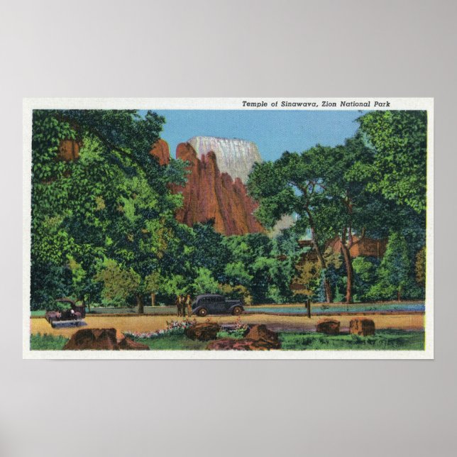 View of the Temple of Sinawava Poster (Front)