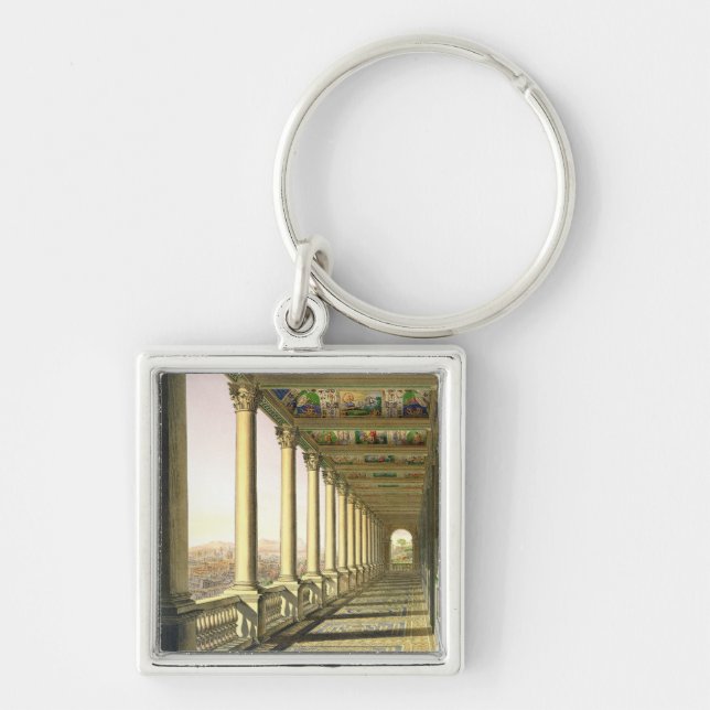 View of the third floor Loggia at the Vatican, wit Keychain (Front)