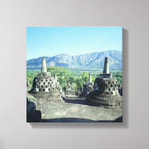 View of the three circular terraces canvas print