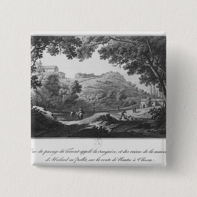 View of the torrent known as La Sanguese 2 Inch Square Button (Front)