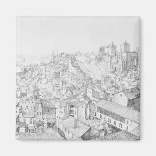 View of the Town of Avignon and its surroundings Magnet