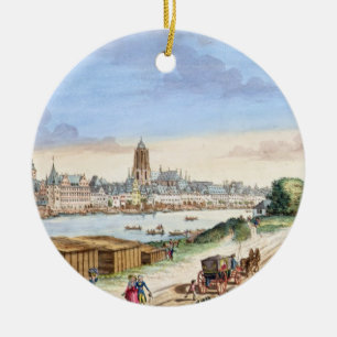 View of the Town of Frankfurt, facing south (print Ceramic Ornament