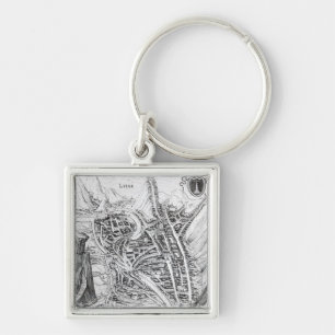 View of the Town of Liege Keychain
