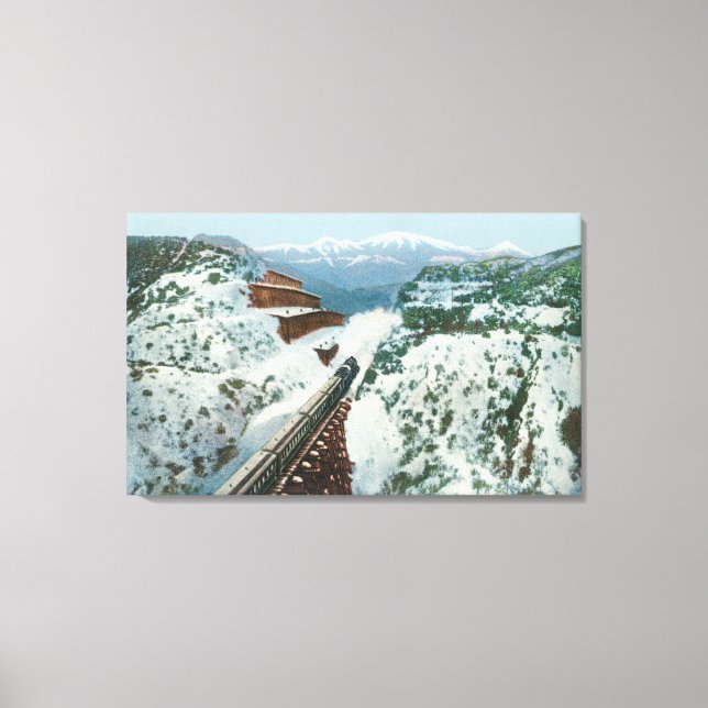 View of the Train at the Summit of the Coast Canvas Print (Front)