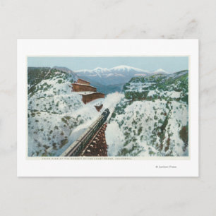 View of the Train at the Summit of the Coast Postcard