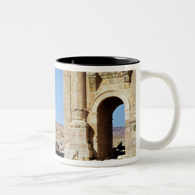 View of the Triumphal Arch, built c.129 AD Two-Tone Coffee Mug (Right)