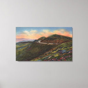 View of the Twin Peaks & Highway Canvas Print