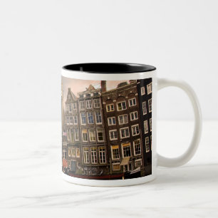 View of the unique architecture and gabled Two-Tone coffee mug